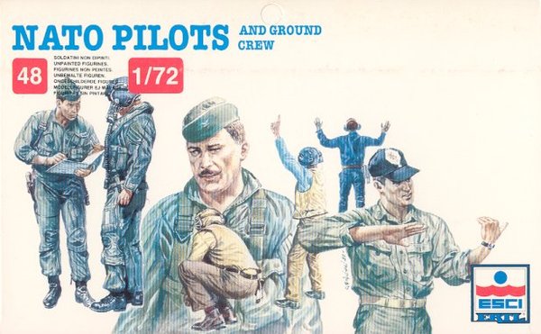ESCI 1/72 Figure NATO Pilots and Ground Crew