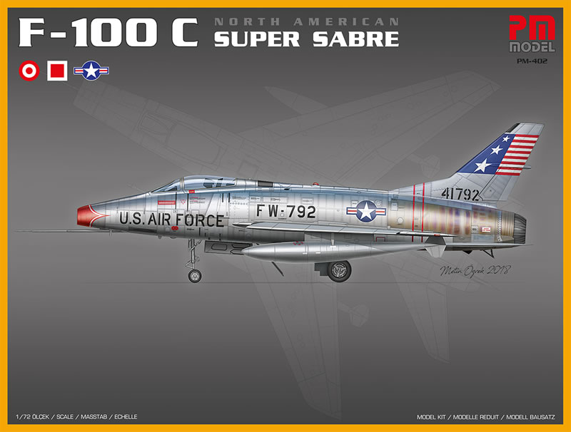 PM MODEL 1/72 N.American F-100C Super Sabre