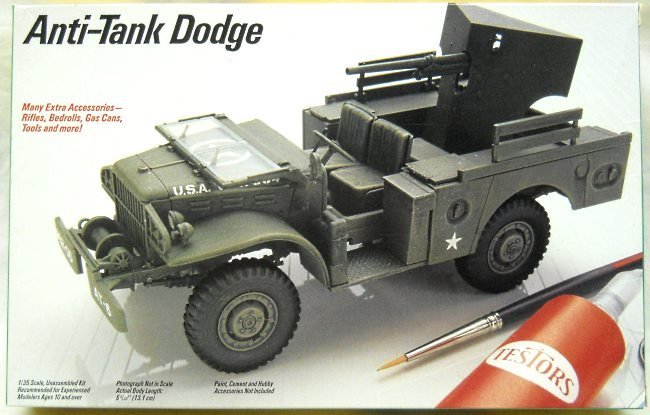 1/35 TESTORS Maket 1/35 Dodge M6 Anti-Tank Gun Carrier 37mm Jeep