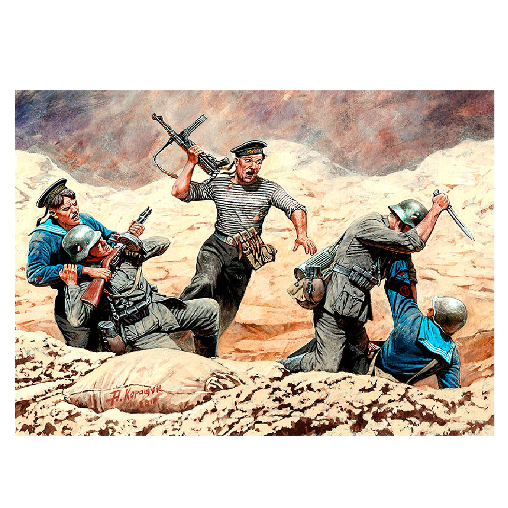 MASTER BOX 1/35 figure Soviet Marines and German Infantry, Hand-to-hand Combat, 1941-1942. Eastern Front Battle Series, Kit No. 2
