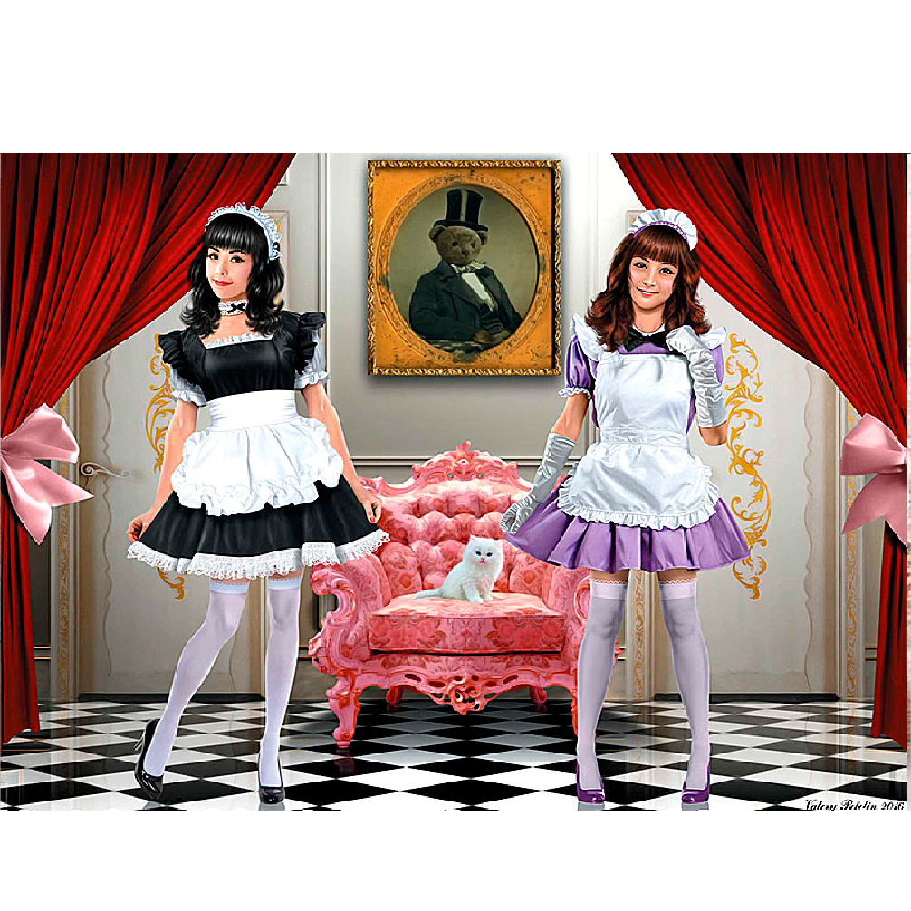MASTER BOX figure  Hizmetçi café kızları. Nana ve Momoko