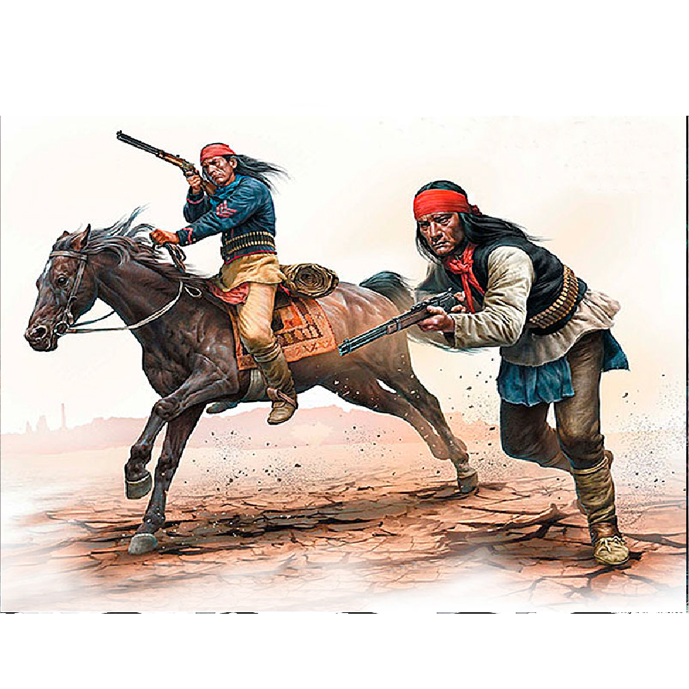 MASTER BOX figure Indian Wars Series, kit No.1. Apache Attack