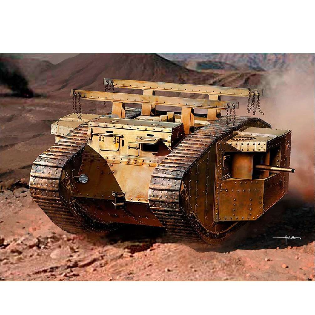 Masterbox 1/72 Maket MK I Erkek İngiliz Tankı, Gazze Şeridi Değişikliği