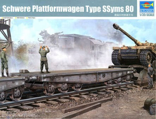 Trumpeter 1/35 Maket Schwere Plattformwagen Type SSyms 80