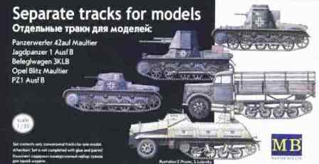 Masterbox 1/35 Model Separate tracks for models Pz.werfer 42 auf Maultier, Jgdpz. IB, Bfwg 3KLB, Opel Blitz Maultier, PZ1 Ausf B