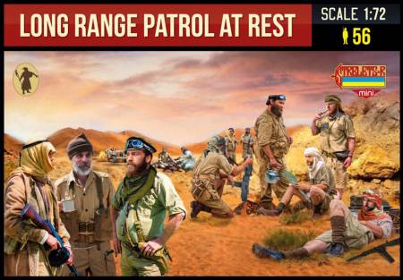 Strelets 1/72 scale Long Range Patrol at Rest, second world war