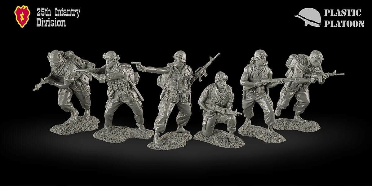 1/32 Figür Plastic Platoon Toy Soldier US 25th Infantry Division
