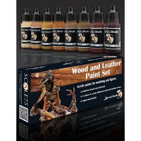 Scale 75 Paint Set WOOD AND LEATHER PAINT SET