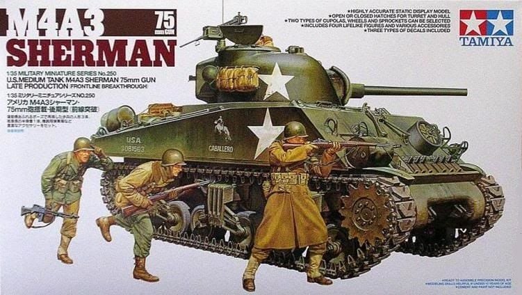 TAMIYA 1/35 Scale M4A3 Sherman 75mm Gun Late