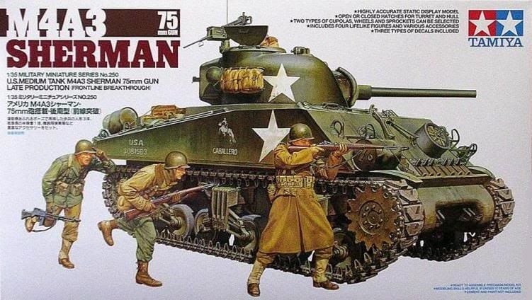 TAMİYA 1/35 Ölçek M4A3 Sherman 75mm Gun Late