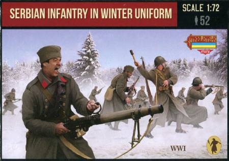 Strelets 1/72 scale figures, Serbian Infantry in Winter Uniform WWI