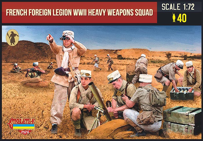 Strelets 1772 scale figures French Foreign Legion WWII heavy weapons squad