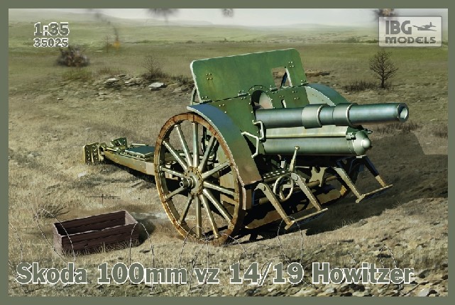 ibg 1/35 ölçek Skoda 100mm vz 14/19 Howitzer  metal namlulu