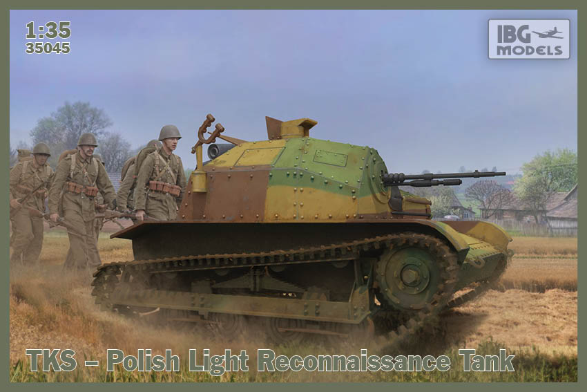 ibg 1/35 ölçek TKS Polish Tankette with machine gun (includes 2 figures) -