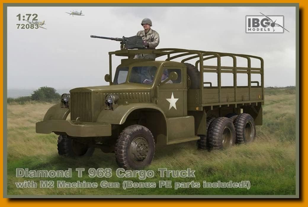 IBG 1/72 Maket Diamond T 968 Cargo Truck with M2 Machine Gun (Bonus PE parts included!) -