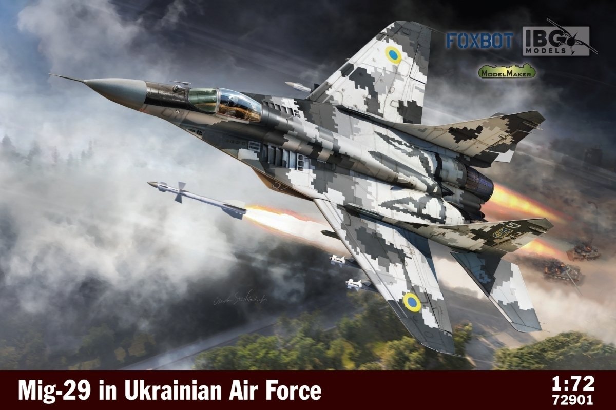 IBG 1/72 Maket Mig-29 in Ukrainian Air Force It will contain Trumpeter plastic parts and decals created in cooperation with Foxbot and Modelmaker companies. -