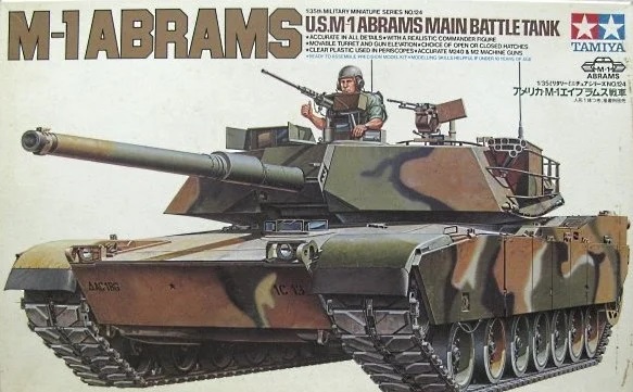 Tamiya 1/35 scale M-1 Abrams main battle tank model