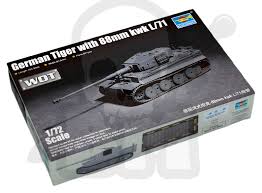 Trumpeter 1/72 ölçek  Alman  Tiger with 88mm kwk L/71  Tank