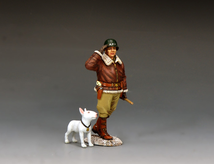King & Country 1/30 Metal Figure The General (Patton) & His Dog
