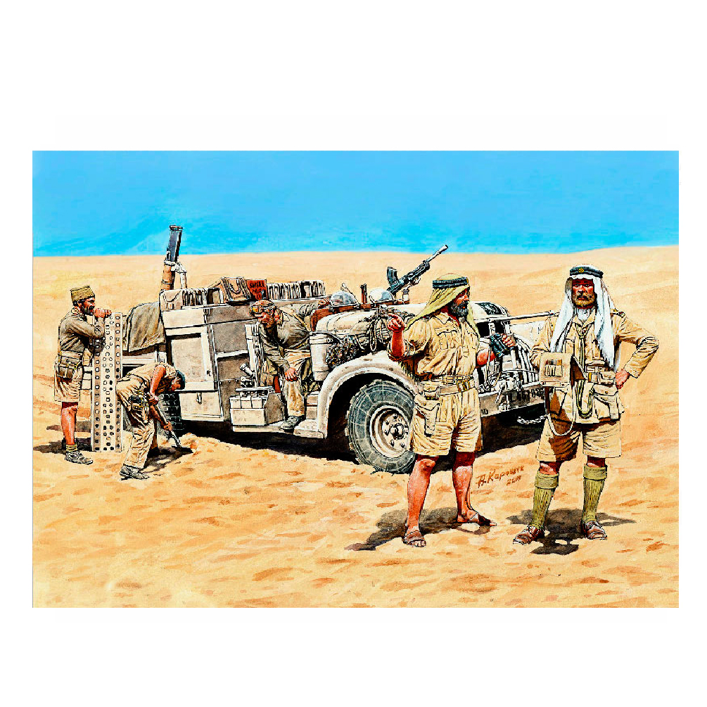 MASTER BOX 1/35 figure Kuzey Afrika'da LRDG, 2. Dünya Savaşı