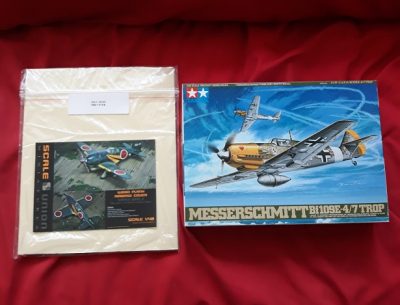 TAMIYA 1/48 MAKET 1/48 Messerschmitt Bf 109 E-4/7 & Resin Pist