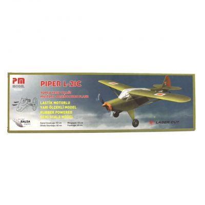 PM PIPER L-21C Artillery Reconnaissance Aircraft-RUBBER ENGINE