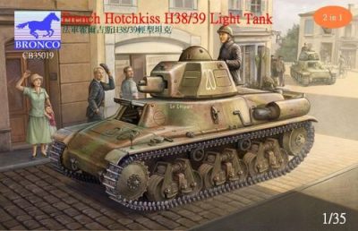 Bronco Models 1/35 ölçek Fransız Hotchkiss Hafif Tank h38/39