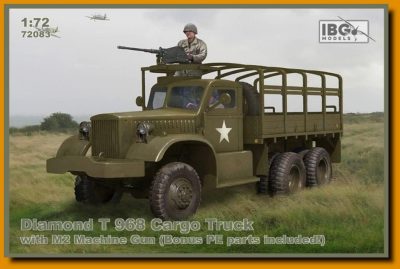 IBG 1/72 Maket Diamond T 968 Cargo Truck with M2 Machine Gun (Bonus PE parts included!) -