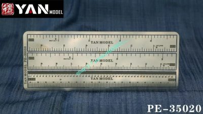 Yan Model ölçekli dönüşüm cetveli (1/35,1/48,1/24,1/72,1/350,1/700)