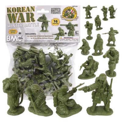 BMC Figür Korean War Winter Battle - 16pc OD Green United States Soldiers