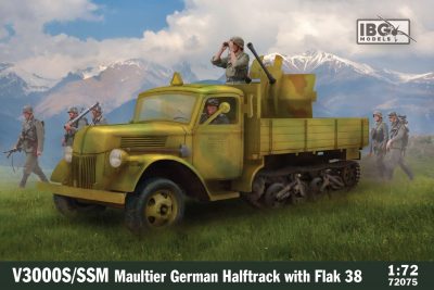 IBG 1/72 Maket 3000S/SS M Maultier German Halftrack with Flak 38