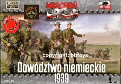 First to Fight 1/72 Figür  PL018 Dowództwo Niemieckie 1939