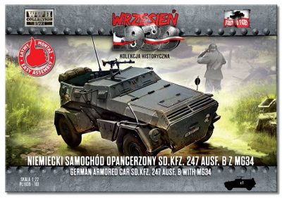 First to Fight 1:72 Maket German Sd.Kfz. 247 Ausf. B armoured car armed with an MG34