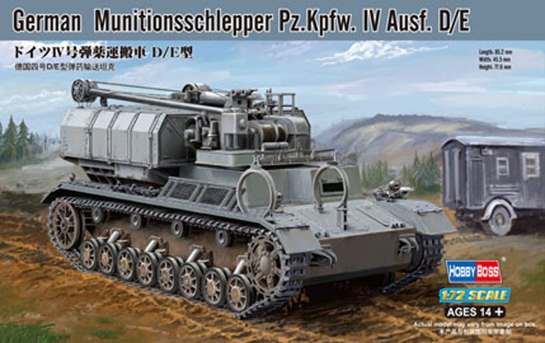 Hobbyboss 1/72 Maket Ger. Munitionsschlepper Pz.Kpfw. lV Ausf. D/E
