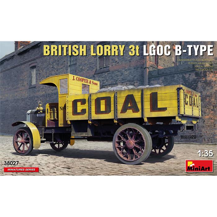 Miniart 1/35 Model BRITISH LORRY 3T LGOC B-TYPE
