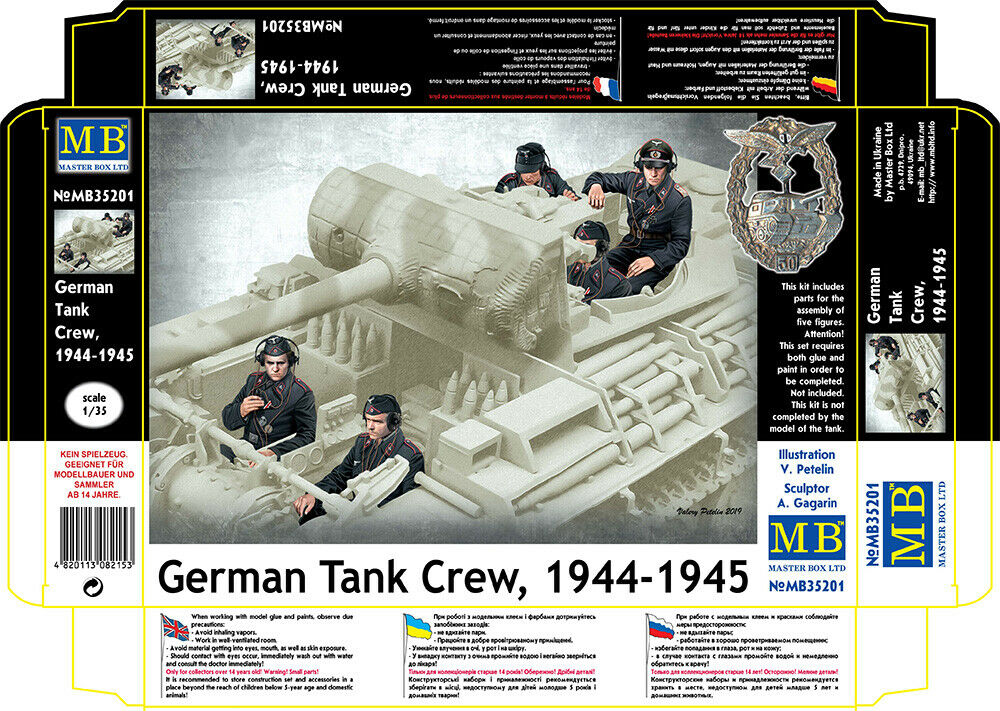 Masterbox 1/35 Figür German Tank Crew, 1944-1945