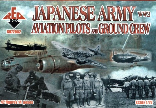 Red Box 1/72 Olcek Japon Ordusu Uçuş Pilotları ve Uçuş ekibi ikinci dünya savaşı