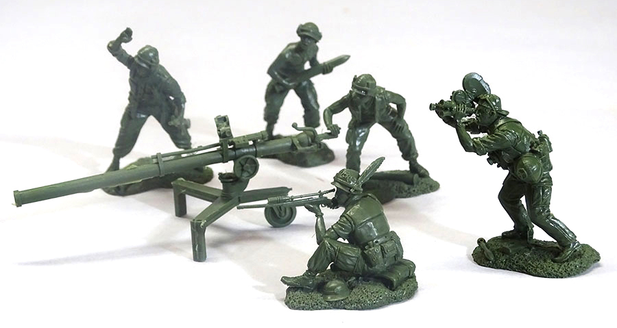 1/32 Figure Plastic Platoon Vietnam US Marines M40 Recoilless Rifle Crew