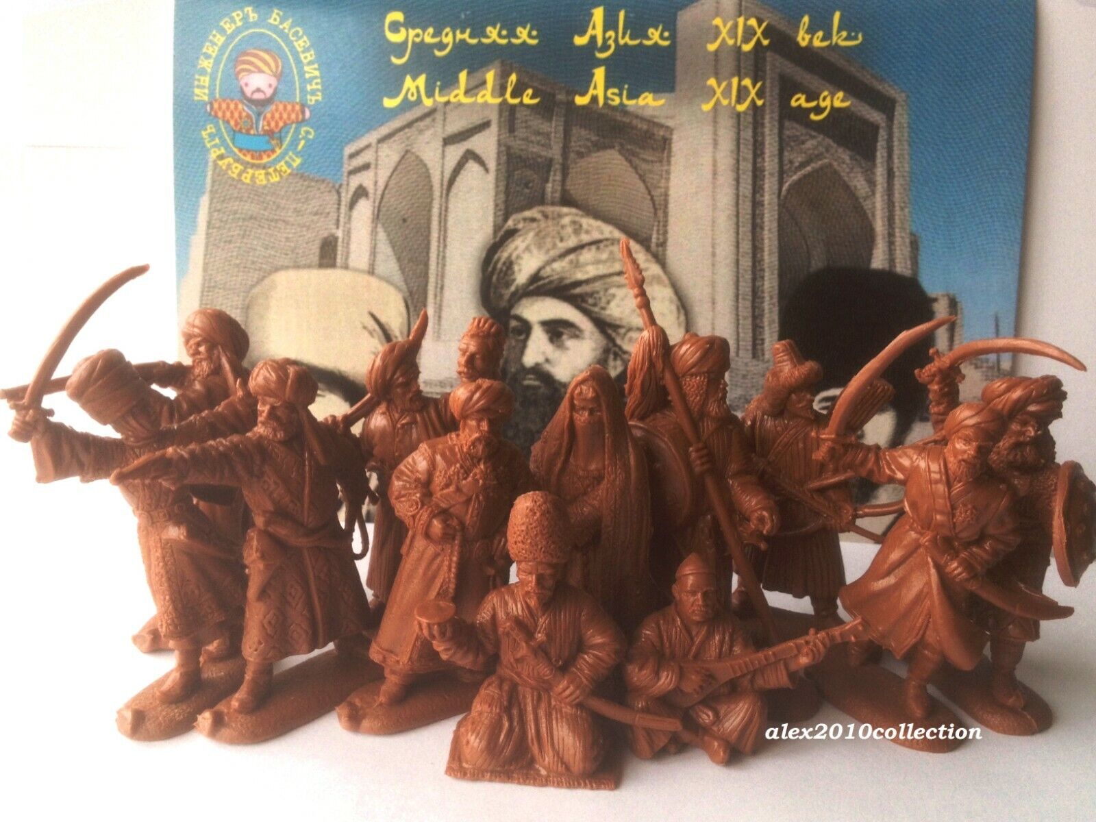 Engineer Basevich,  Central Asia 19th, 1/32 scale unpainted, collectible 12 Central Asia figures