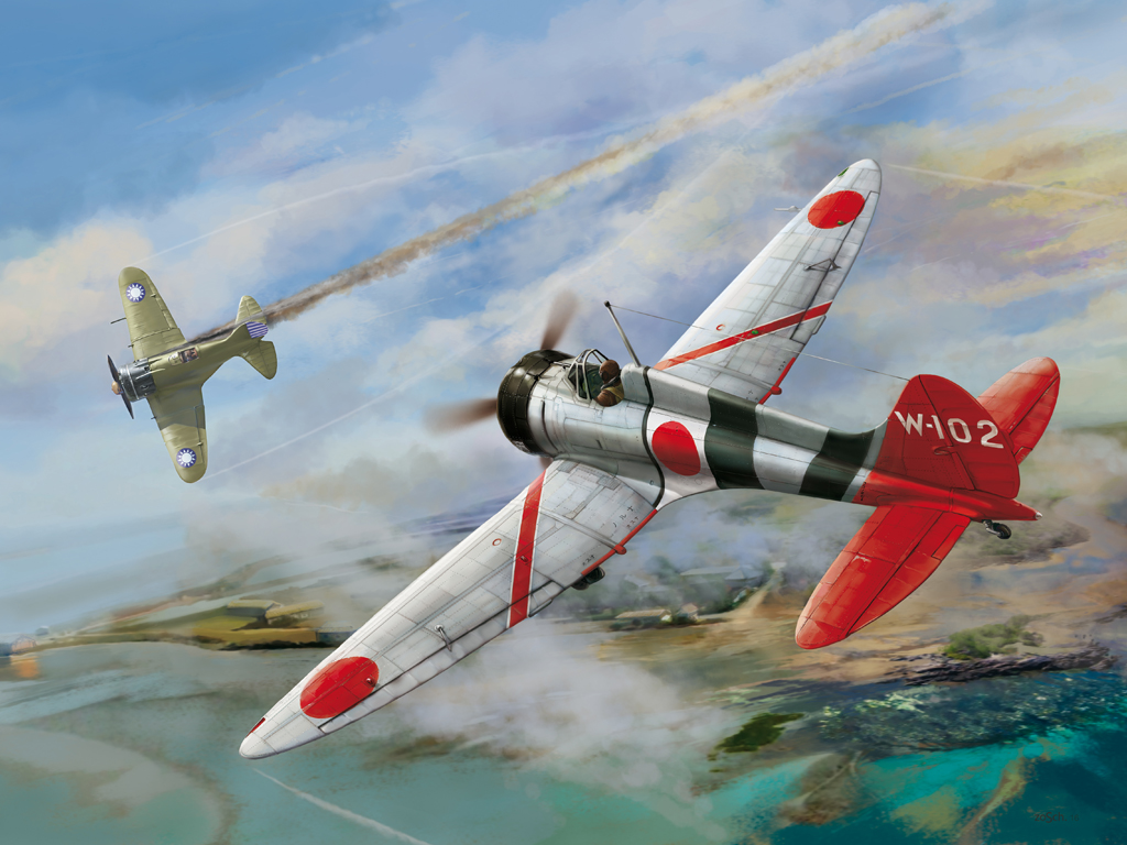 Wingsy Kits 1/48 Scale, D5-02 IJN Type 96 carrier-based fighter IV A5M4 “Claude”