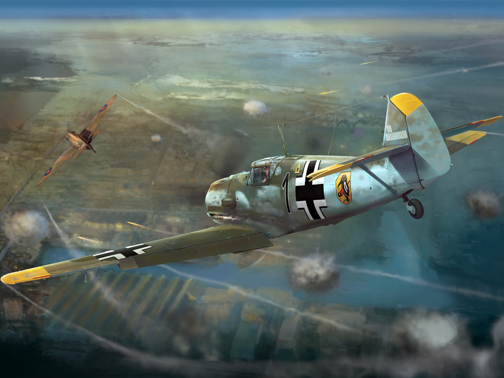 Wingsy Kits 1/48 Ölçek D5-08 German WWII Fighter MESSERSCHMITT Bf 109 E-3