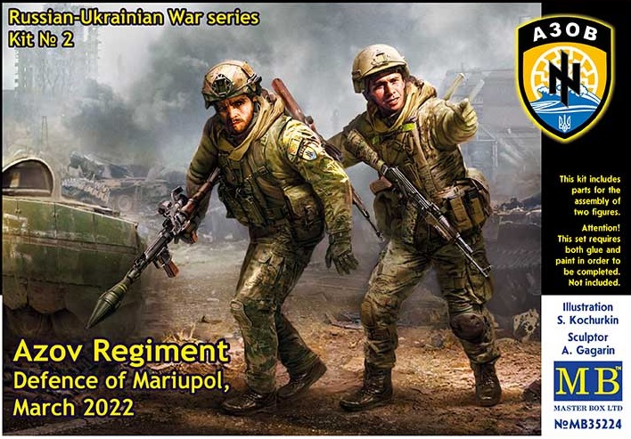 MASTERBOX 1/35 Figür Russian-Ukrainian War series, kit № 2. Azov Regiment, Defence of Mariupol