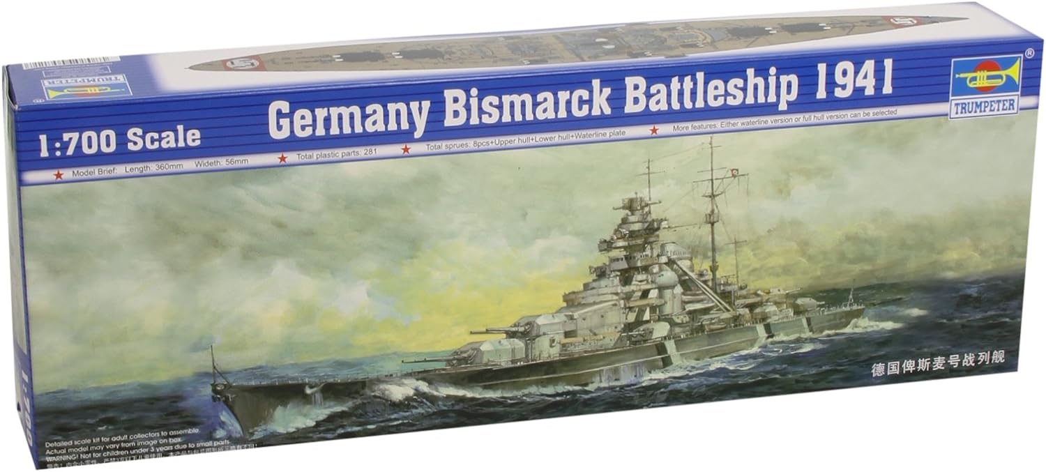 Trumpeter 1/700 German Bismarck Battleship 1941
