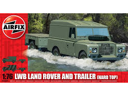 1/76 scale LWB Land Rover and Trailer