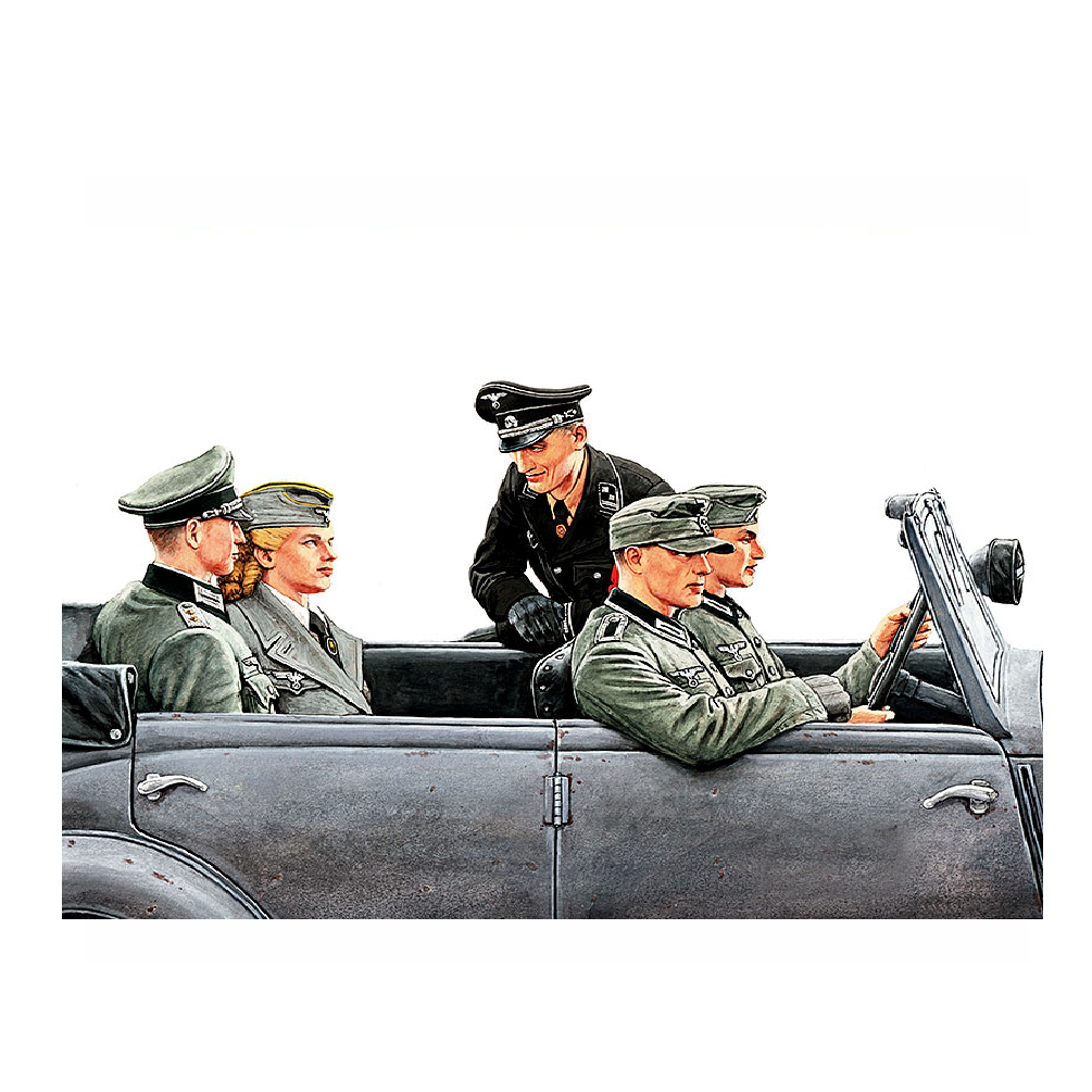 MASTER BOX 1/35 figure  Bayan, bugün ne yapıyorsunuz? Alman askeri adamları, II. Dünya Savaşı