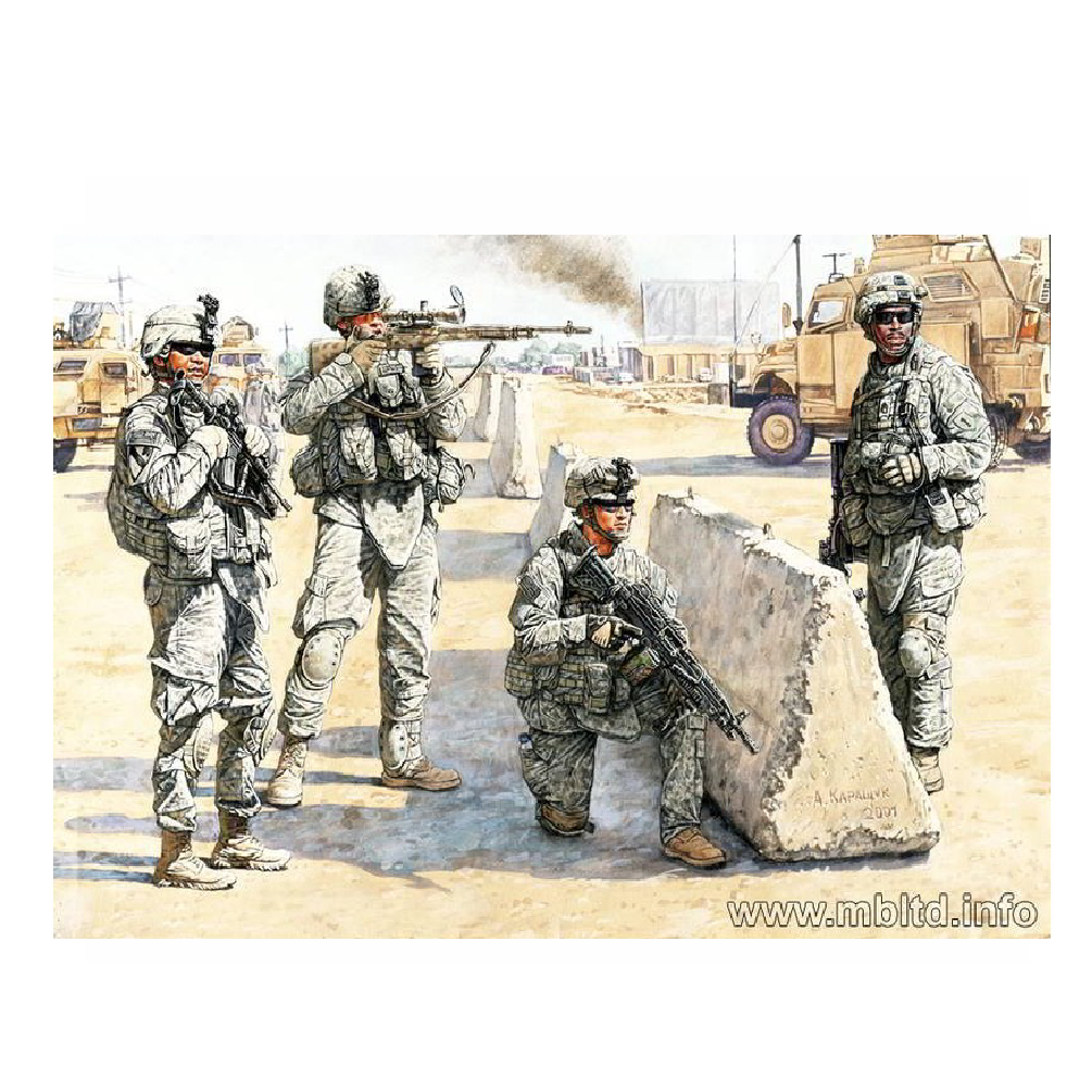 MASTER BOX 1/35 figure US Check Point in Iraq