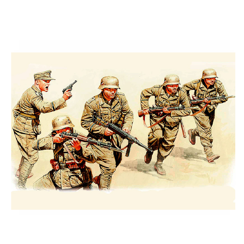 MASTER BOX 1/35 figure Piyade, DAK, 2. Dünya Savaşı, Kuzey Afrika çöl savaşları serisi